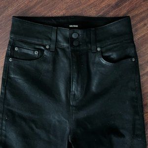 GRLFRND Kendall high rise waxed denim